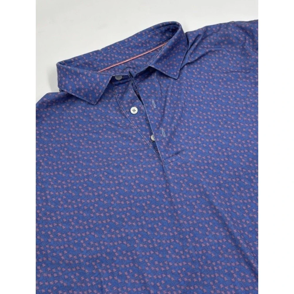 Criquet Men's L Navy Cotton Short‎ Sleeve Shirt